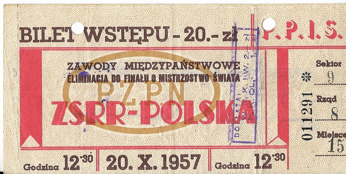 1957 10 20 Polska Vs ZSRR elms