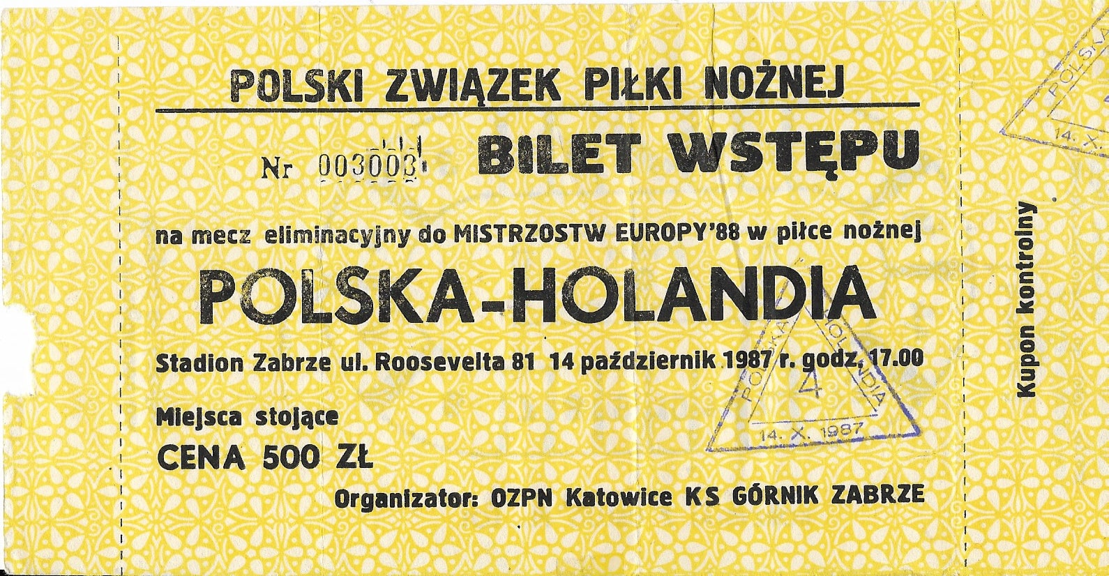 1987 10 14 Polska Holandia 1