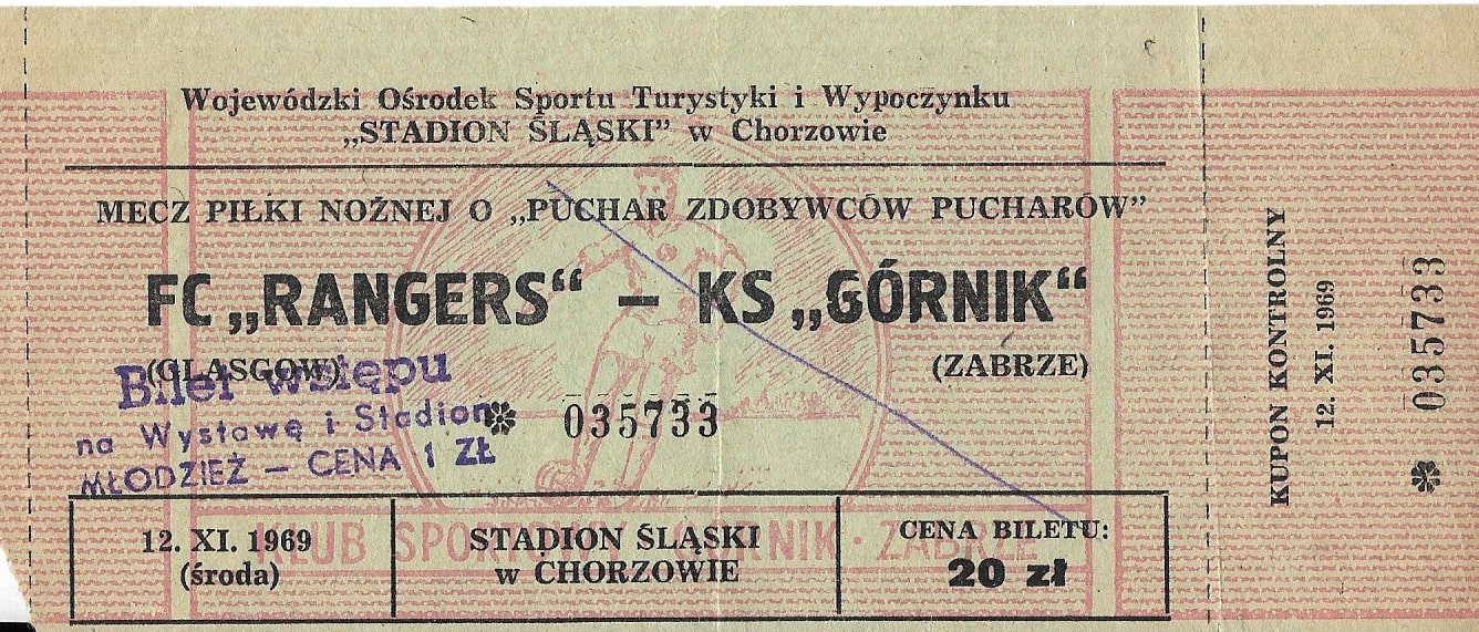 1969 11 12 Gornik Zabrze Glasgow Rangers 2