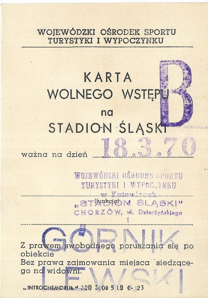 1970 3 18 Gornik Zabrze Lewski Sofia