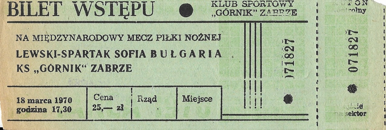 1970 3 18 Gornik Zabrze Lewski Sofia 2 2