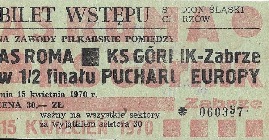 1970 4 15 Gornik Zabrze AS Roma 1