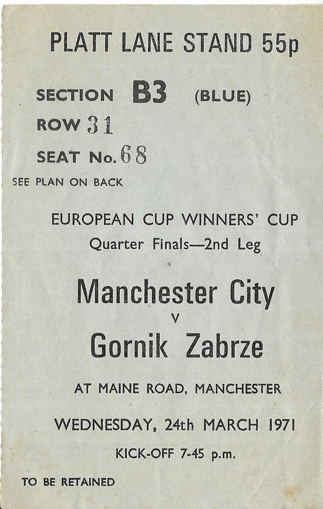 1971 3 24 Mabchester City Gornik Zabrze 2