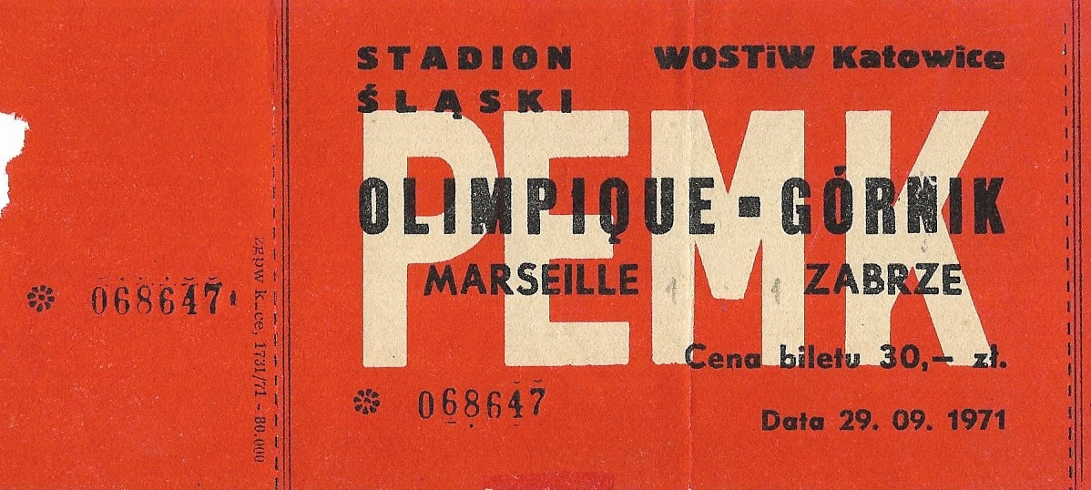 1971 9 29 Gornik Zabrze Olynpique Marsylia 1 1