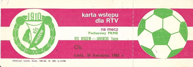 1983 4 20 Widzew vs Juventys 2