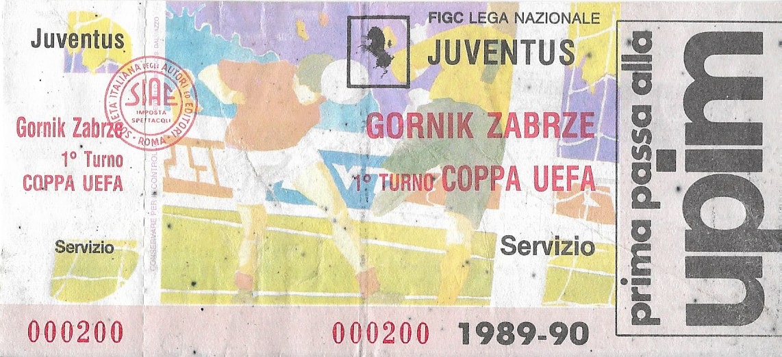 1989 9 27 Juventus Turyn Gornik Zabrze 2 1