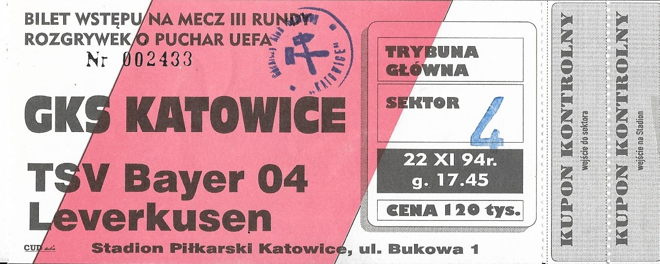 1994 11 22 GKS Katowice Bayer Leverkusen 1