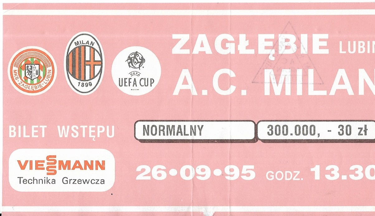 1995 9 26 Zaglebie Lubin AC Milan 2