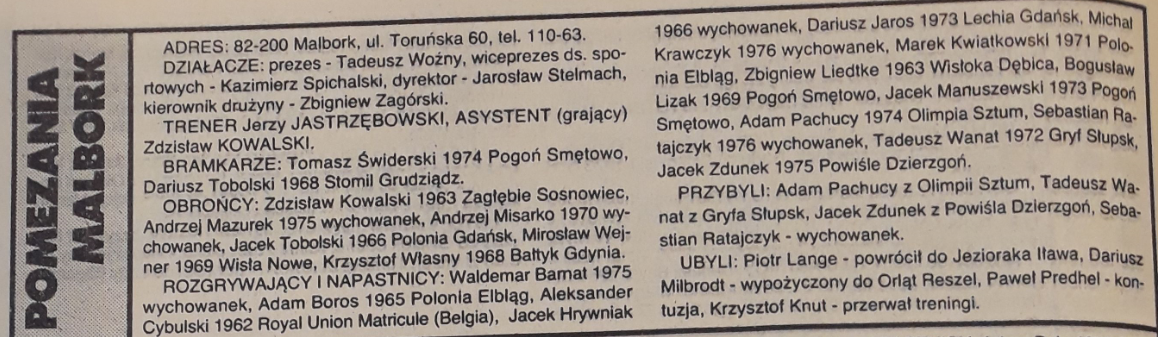 Pomezania skarb 1994 95 wiosna 1