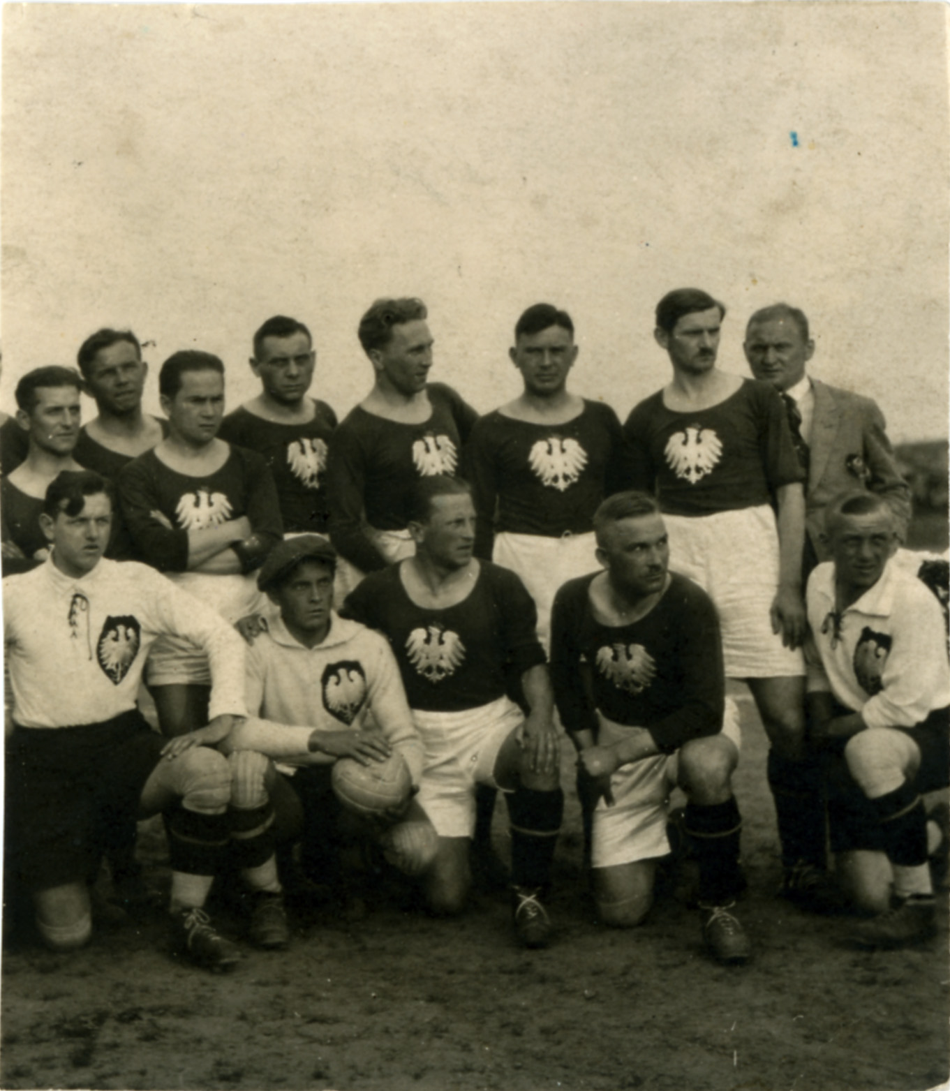 1928.07.01 Katowice. Stadion IFC. Reprezentacja Polski przed meczem z reprezentacja Szwecji 2 1 A