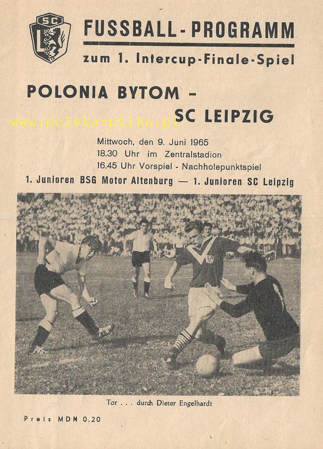 09.VI.1965 POLONIA BYTOM LIPSK 1