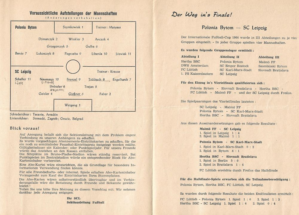 09.VI.1965 POLONIA BYTOM LIPSK 3