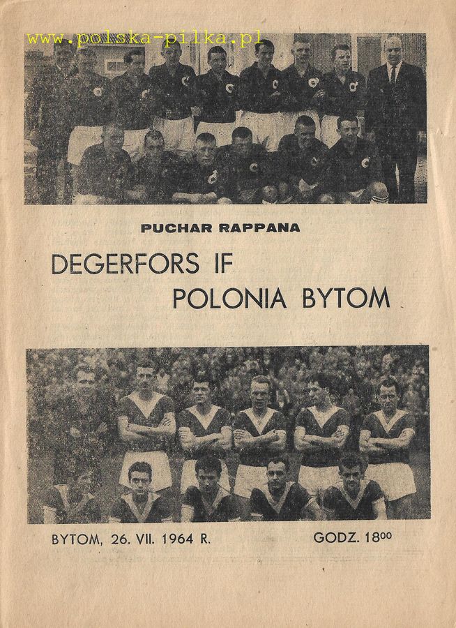 26.VII.1964 DEGERFORS IF POLONIA BYTOM 1