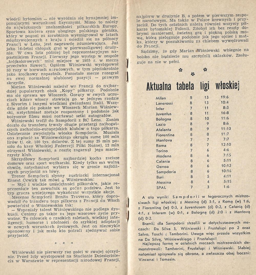 10.XI.1963 SAMPDORIA GENUA POLONIA BYTOM 6