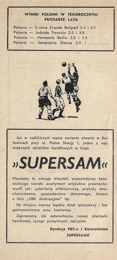 10.XI.1963 SAMPDORIA GENUA POLONIA BYTOM 9