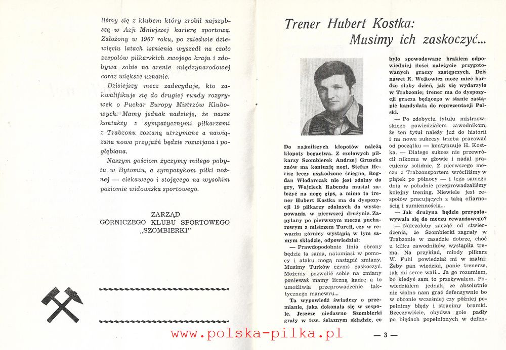 01.X.1980 GKS SZOMBIERKI BYTOM TRABZONSPOR 3